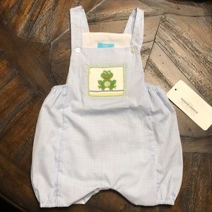 NWT Claire & Charlie 12m boy smocked bubble